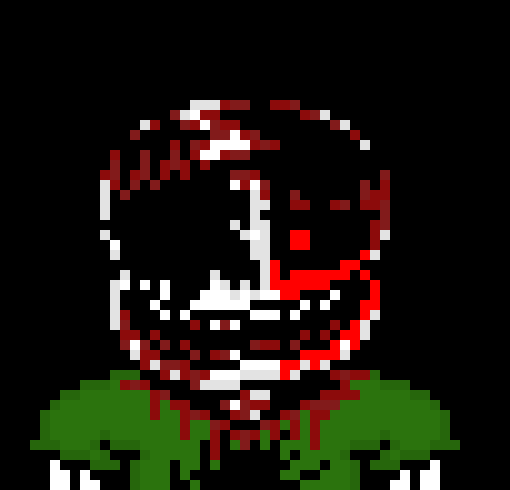 [65875e] No. Jero thought it out. If it was blood he'd be permanently enraged due to obvious reasons, which isn't fun now is it? So its just dust/ashes.)) 