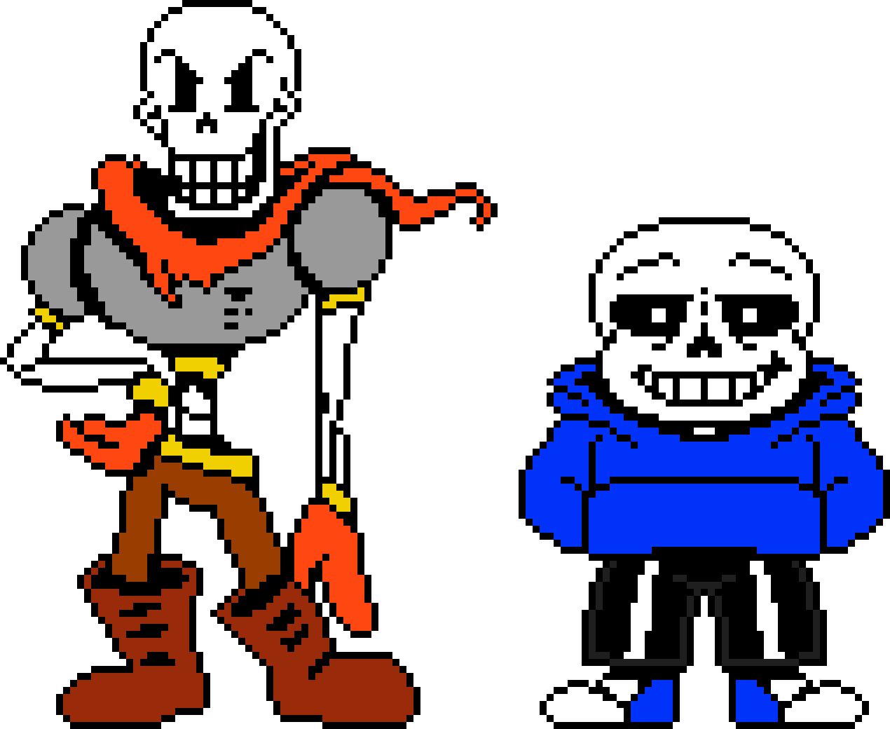 KingSquid! Swapswap Sans and Papyrus Battle Sprite.