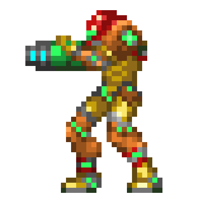 [f513b8] Samus Aran Ice beam Pixel Art