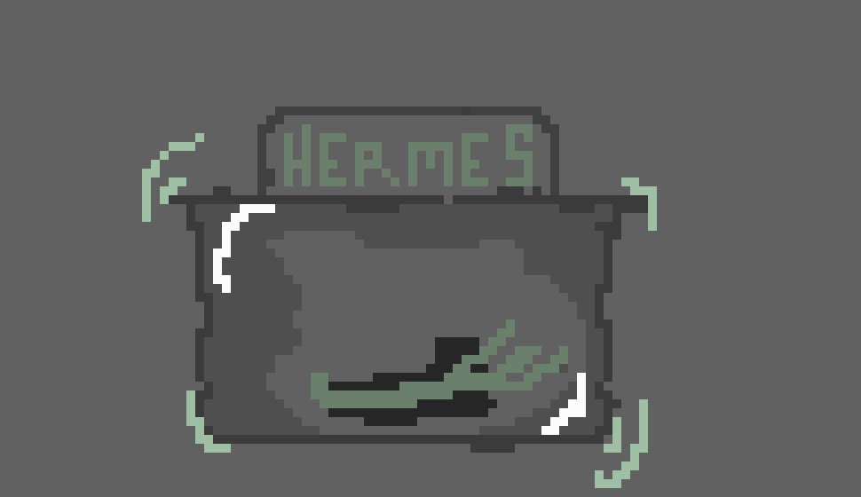 [1c9890] hermes boots (grants double jump, broken containment case)