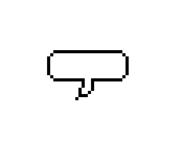 Tumblr pixel speech bubble