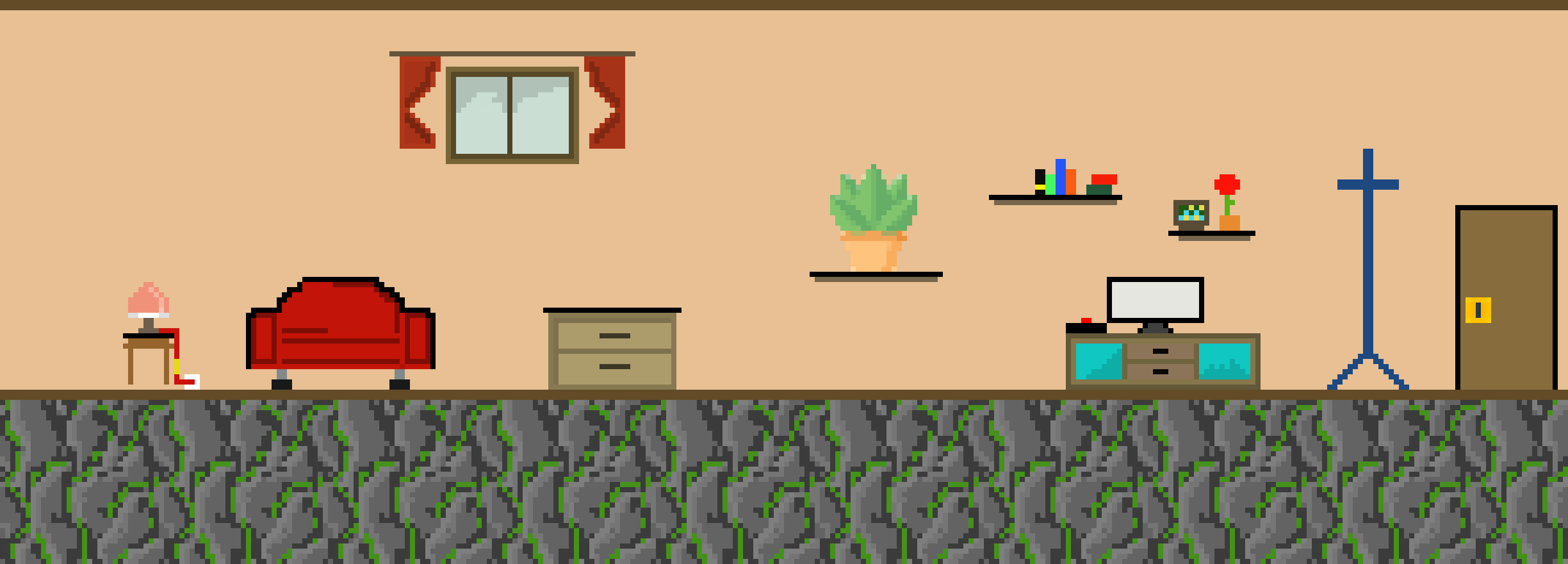 [61aa46] living room with ground