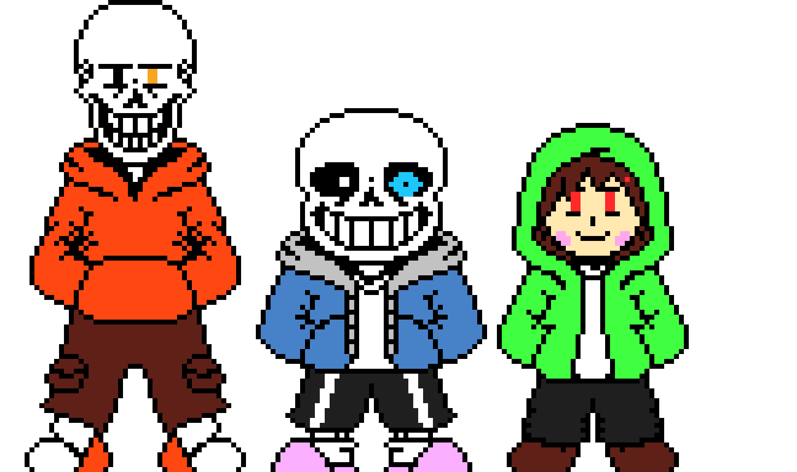 Bad Time Trio Sans Papyrus and Chara