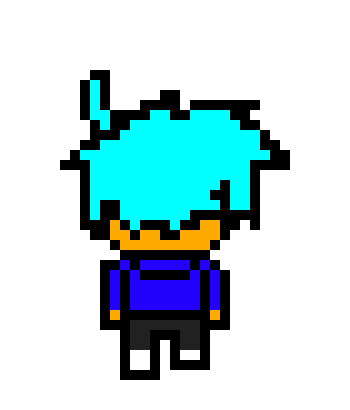 [62a4b2] Blue sprite back walk 1