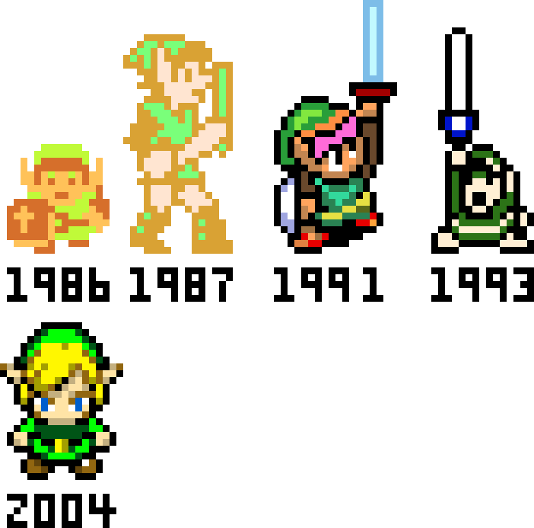 [9664c4] Pixelated Link sprites