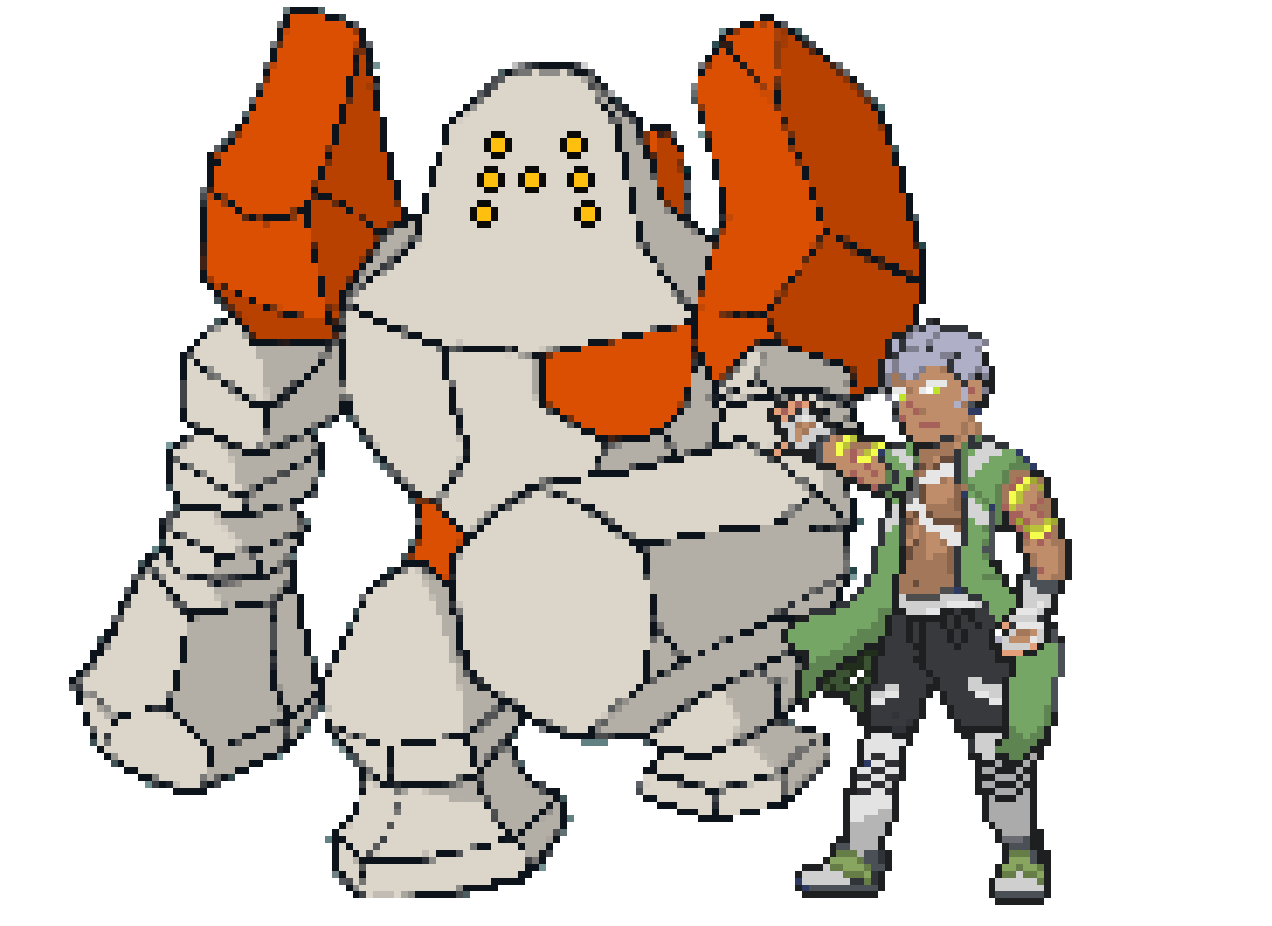 [e042ce] Admen Stone with large Regirock