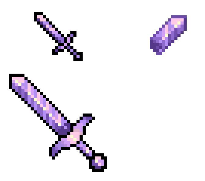 [37ffc6] Amethyst Minecraft Sword