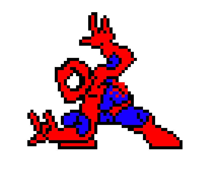 pixel art spiderman