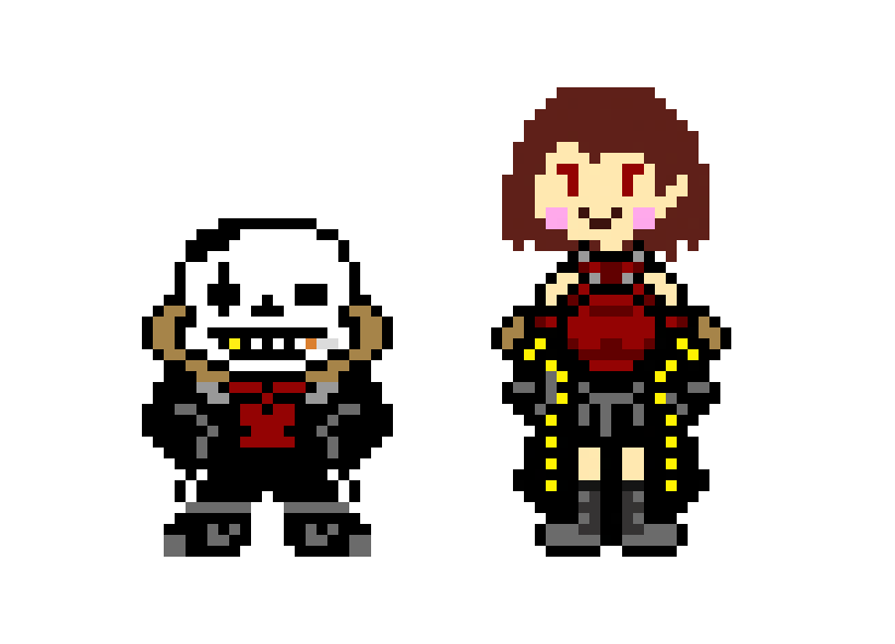 [7022e3] DH!Underfell Sans' and Chara Sprite