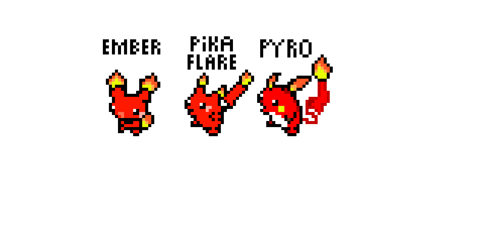 [9664c4] The Pikaflare Family (Fan Made)