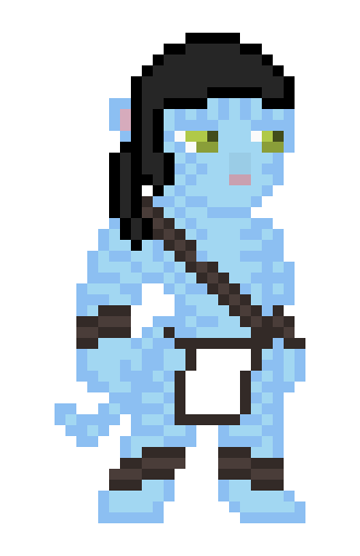 [d24704] Male Na'vi Warrior (Pixel Art)