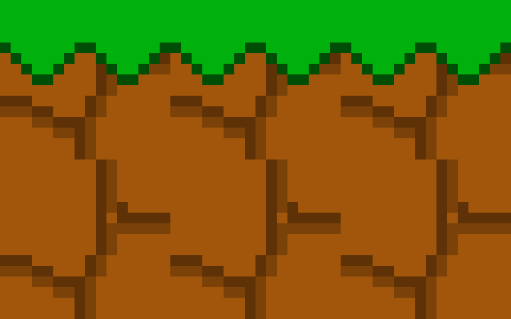 Super Mario Bros - Ground blocks, but is grass and dirt but better!