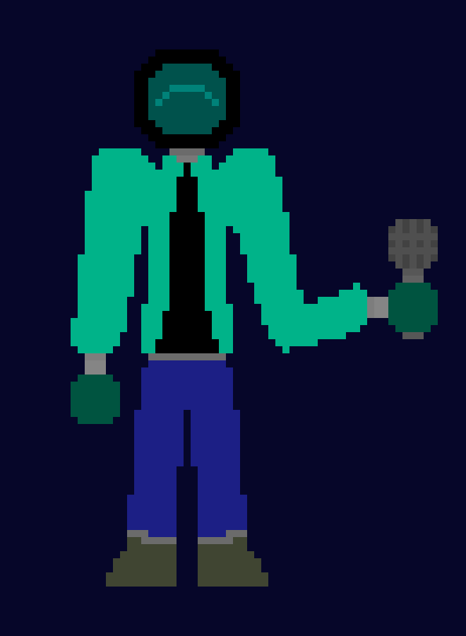 [25d002] *He sits down in a chair, Crying* why....why you....