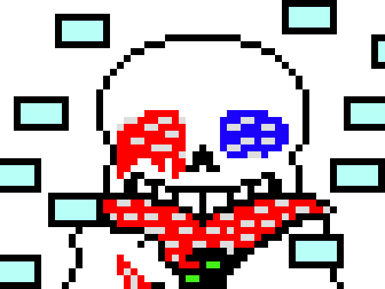 Blocks with a bone wall then blasters fires at geno then sends sharp bones at him *