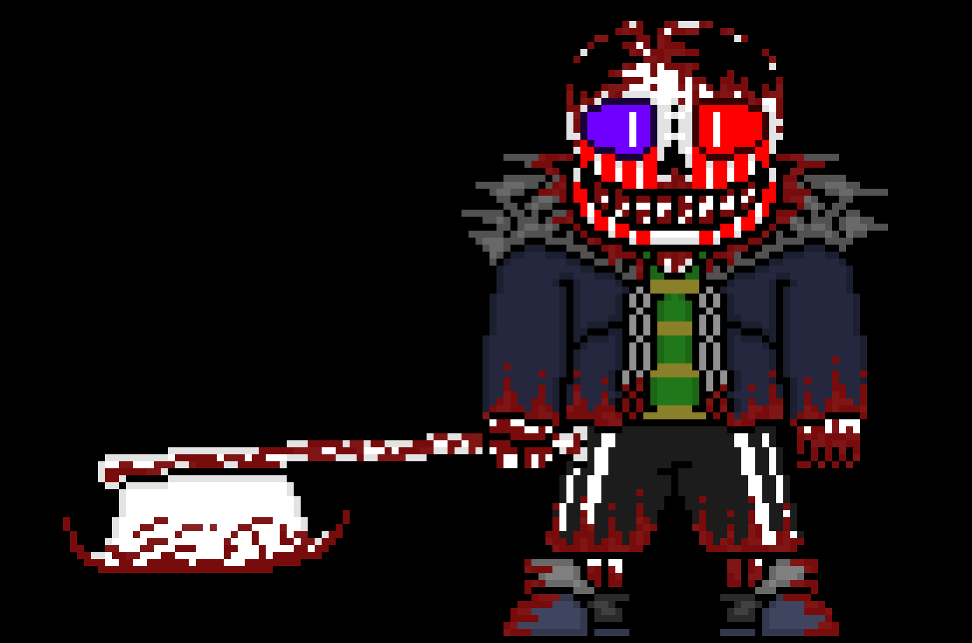 [e8cb42] *the axe comes back lime Mjolnir* heheh- *sees the blood* heh, i would love a early morning T R E A T *he starts rushing at Express, but he starts glitching out, like as if someone is trying to delete him* heh, really? who is doing that?
