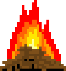 [887b24] pixelart campfire