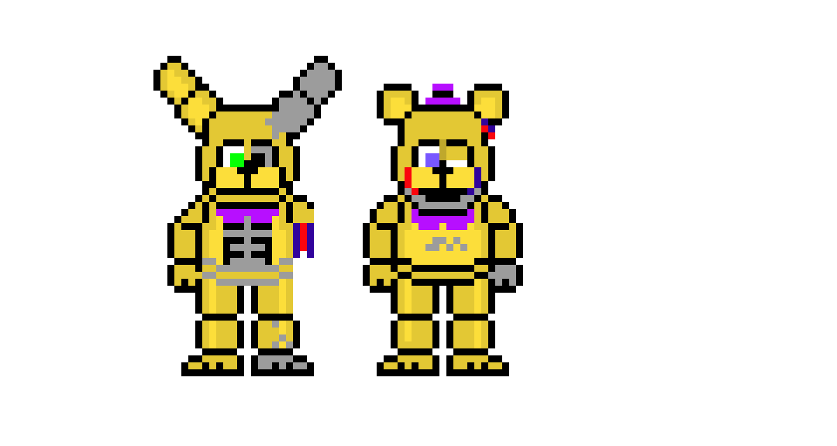 [8e23a1] withered Fredbear and Springbonnie 4