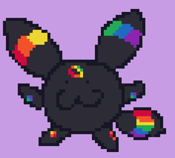 [89743f] uhu, people usually immediately recognise/remember me after seeing the rainbow umbreon lol 