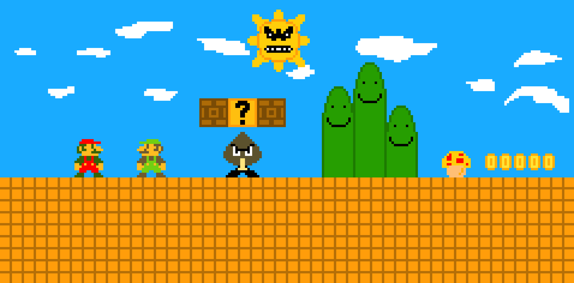 8 Bit Mario Level