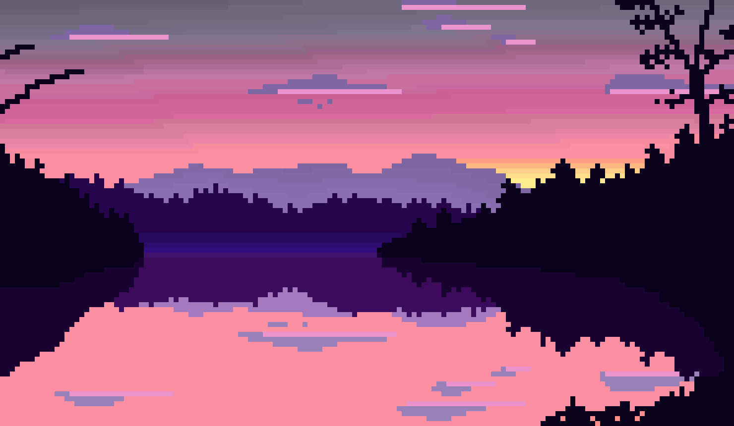 [9664c4] lake sunset