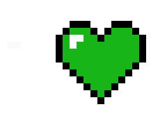 [d8d363] sky blue heart pixel