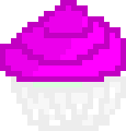 [9664c4] Magenta Mint Cupcake