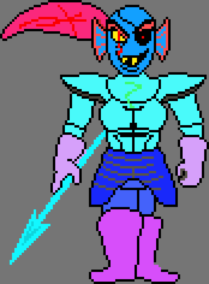 [c7e4e0] Undertale Undyne (Colored)