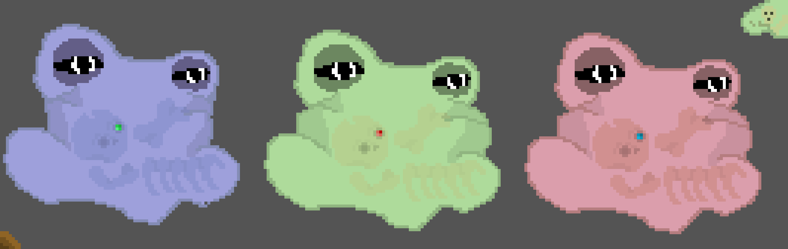[8cf262] you can do my classic slime sprite, any of the three main colors would be cool