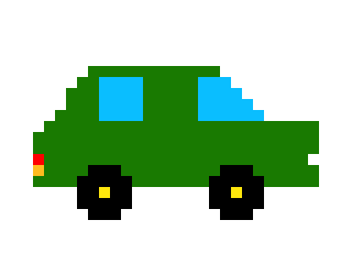 [d063d7] green car