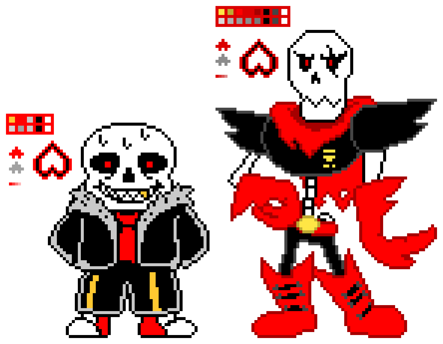 Underfell Sans and Papyrus