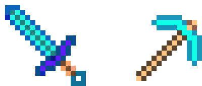 [9664c4] minecraft diamond pix ans sword