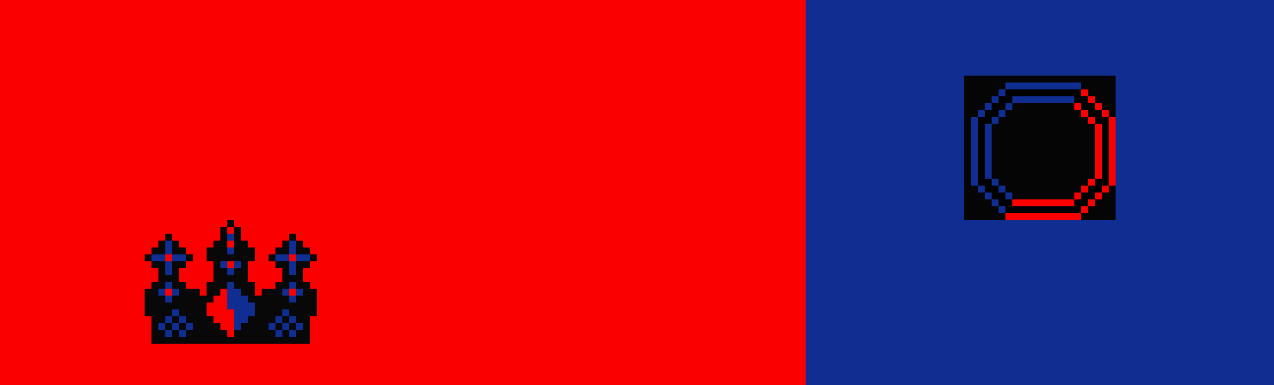 [46a884] Red and Blue split Jems and split halo