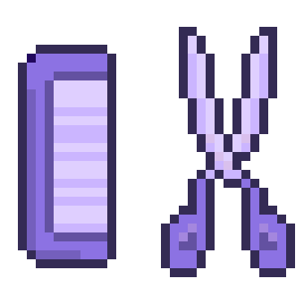 [9b9cad] scissors pixel art