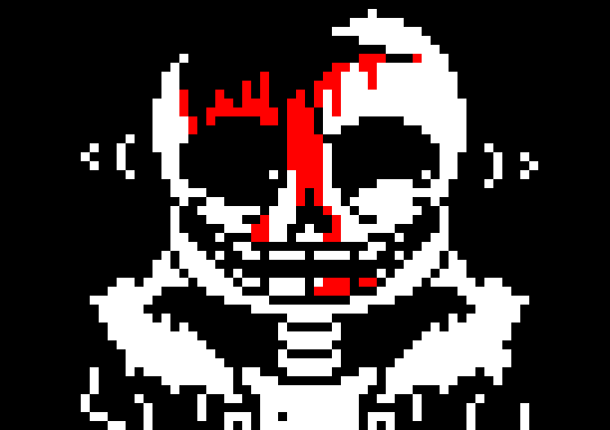 [7ce906] *(He'd hold on tightly on the bone he held.) -HorrorTale Sans