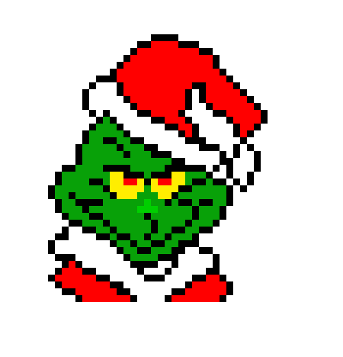 [3ef9fe] Grinch Pixel art