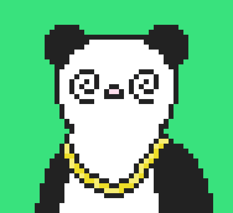 [59d3a7] Pixel Panda Face NEW 2