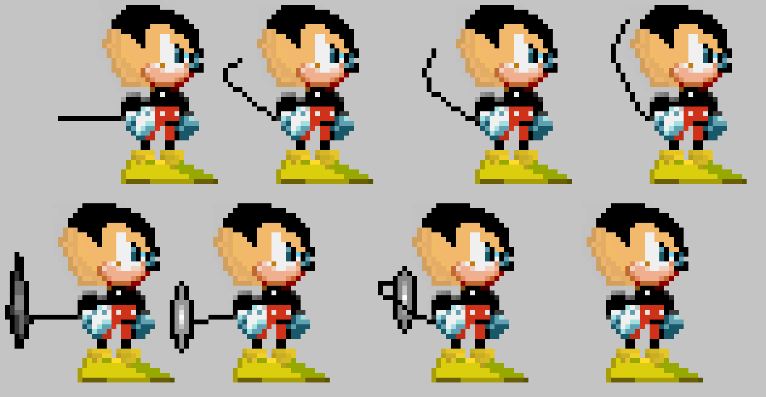 Mickey Mouse Sonic Mania'd Sprites