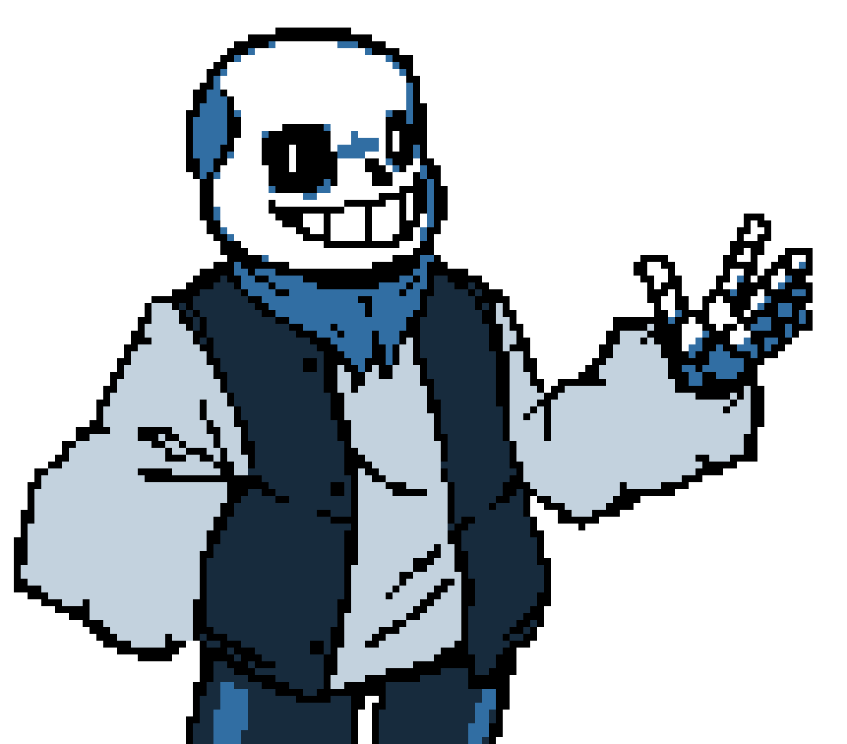 [35dc76] oh and xeno im doing a more restricted color pallete so the shading for the bones is gonna be the blue from the clothing, so if i change one i need to change the other, i might do that tho