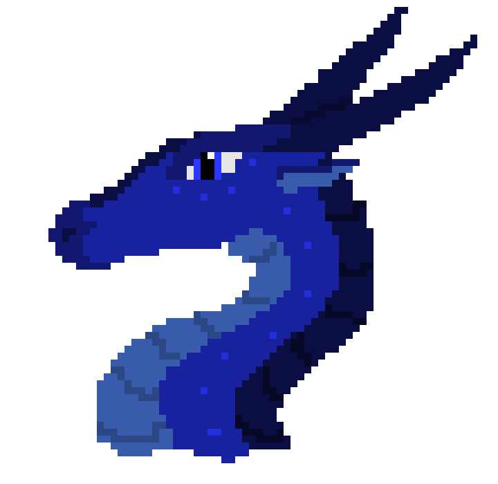 [9664c4] Blue Pixel Dragon