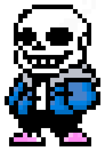 [6d88f2] Sans Deltarune (Shaded) (Black Eyes)
