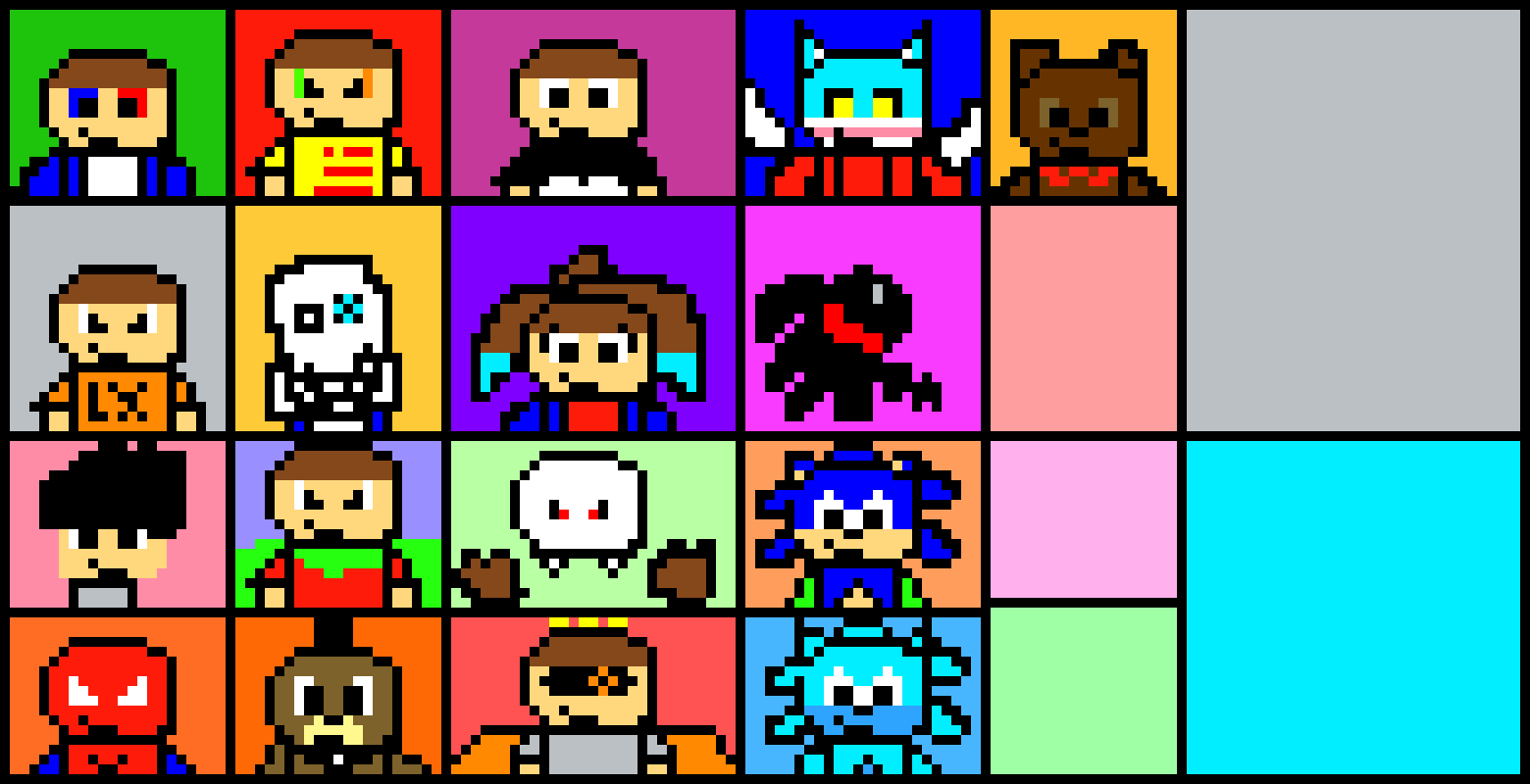 Pixel 3d Universe Some Charaters