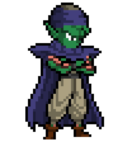 [6c26bc] Kamui the Namekian (With Cape and Turban) V2 - DBZ OC