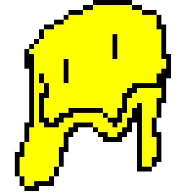 [016387] meltedsmileyface