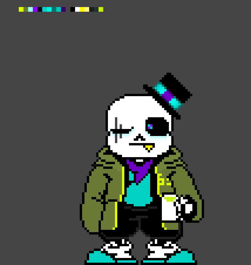 WELL THIS IS THE FULL V2 OF MY SPRITE (colors used at the top)[THEMES IN DESC]