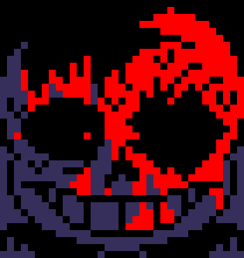[7ce906] *(When he's pushed, he teleports back to the top and pushes them.) -HorrorTale Sans