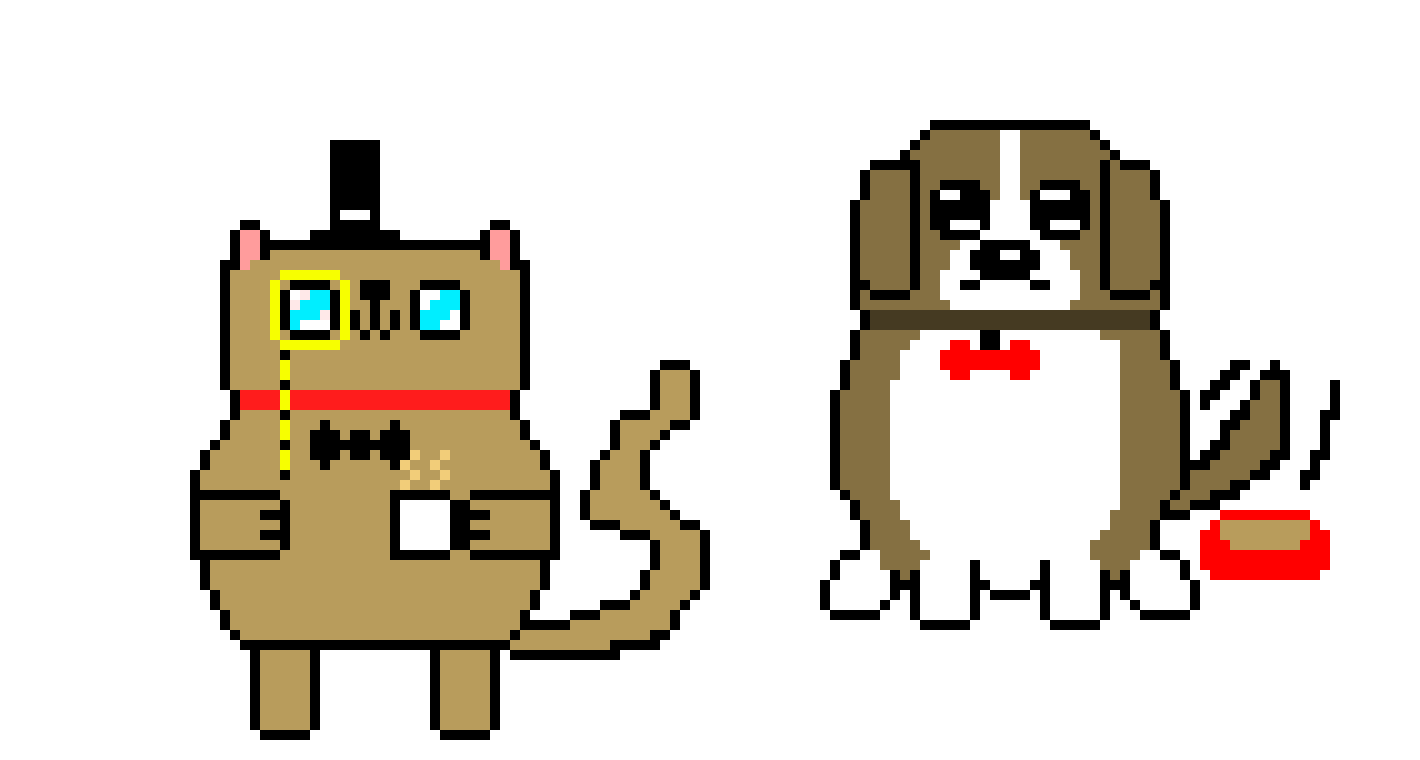 [9664c4] Posh cat + Spoiled Beagle!