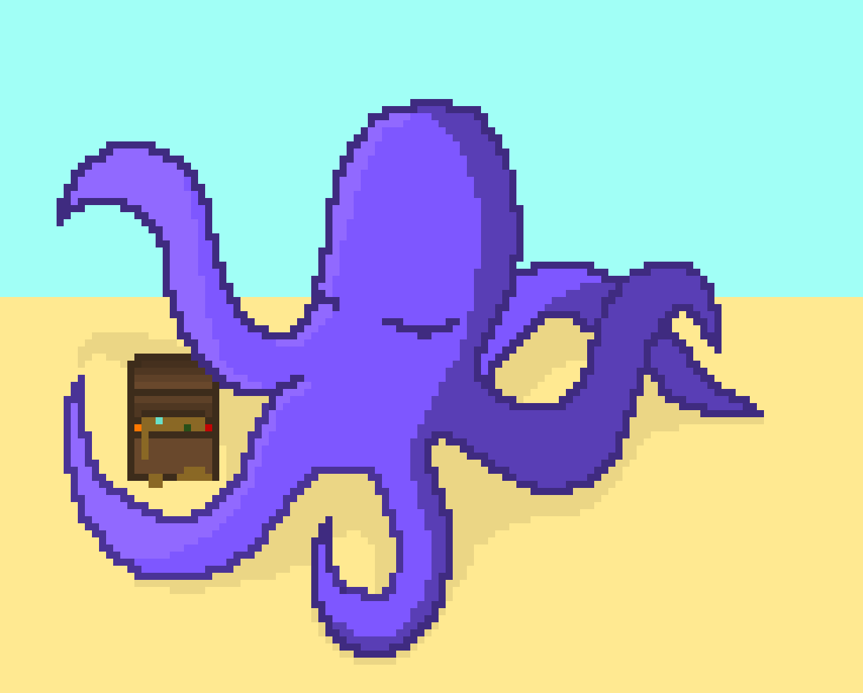 [9664c4] octopus on the sand