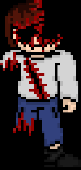 [57dac4] *a near death looking "human" walks around, even though he has one foot*