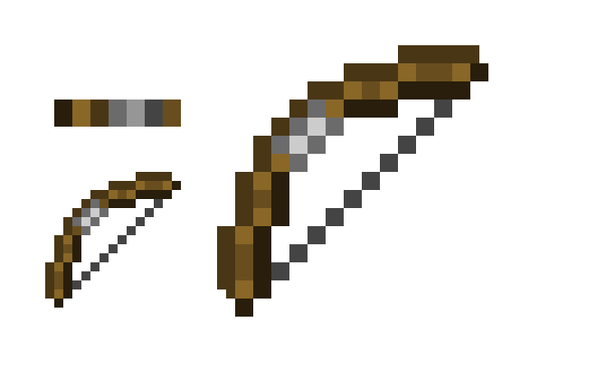Minecraft bow pixel art