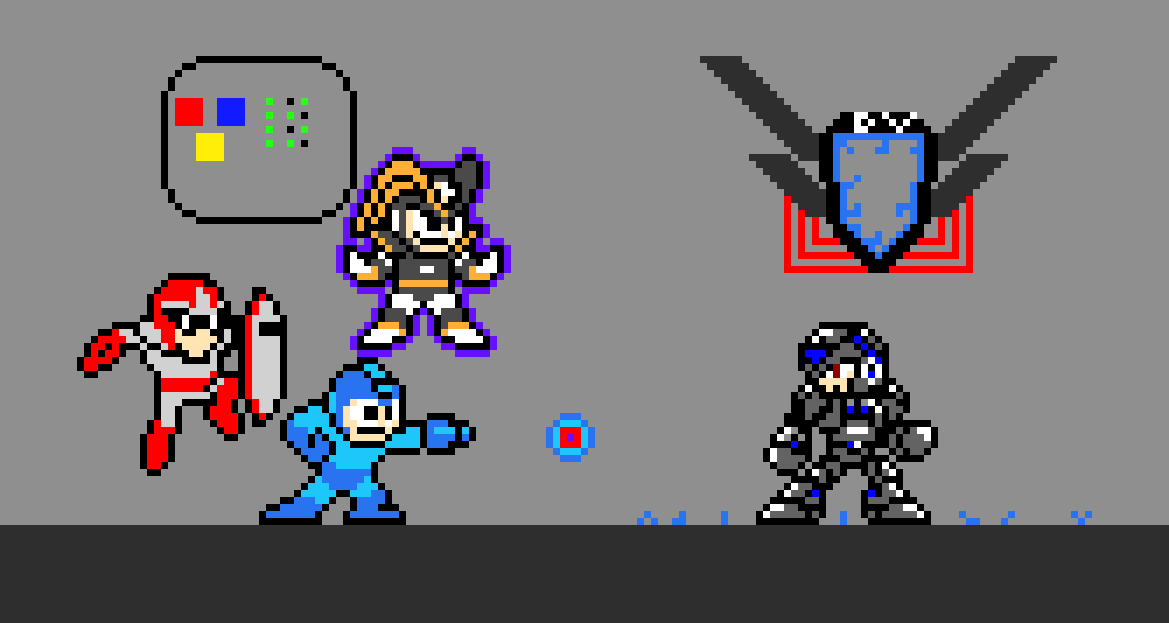 [4b30a5] Dark Man 1 (Mega Man, Proto Man & Bass v.s Dark Prototype